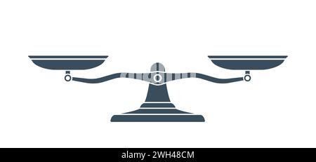 Balancezeichen. Skalensymbol. Isolierter Hintergrund. Stock Vektor