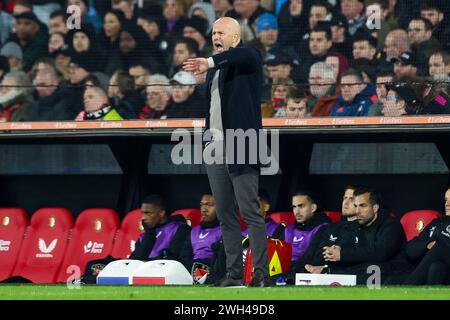 ROTTERDAM, NIEDERLANDE - 7. FEBRUAR: Cheftrainer Arne Slot (Feyenoord Rotterdam) während des Viertelfinalspiels des KNVB Cup gegen SC Feyenoord und AZ Alkmaar Stockfoto