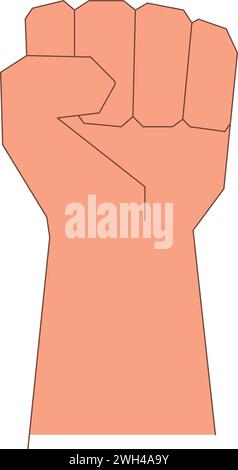 Isolierte Hand Protest Geste Symbol Vektor Stock Vektor