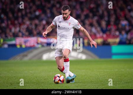 Madrid, Spanien. Februar 2024. Spanien King Cup Fußballspiel: Atletico de Madrid gegen Athletic Club im Civitas Metropolitano Stadion in Madrid. Februar 2024 900/Cordon Press Credit: CORDON PRESS/Alamy Live News Stockfoto