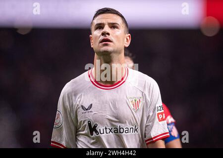 Madrid, Spanien. Februar 2024. Spanien King Cup Fußballspiel: Atletico de Madrid gegen Athletic Club im Civitas Metropolitano Stadion in Madrid. Februar 2024 900/Cordon Press Credit: CORDON PRESS/Alamy Live News Stockfoto