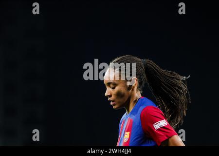 Barcelona, Spanien. Februar 2024. Barcelona, Spanien, 7. Februar 2024: Salma Parralluelo (7 Barcelona) während des Copa de la Reina Fußballspiels zwischen dem FC Barcelona und Sevilla FC im Johan Cruyff Stadium in Barcelona, Spanien (Judit Cartiel/SPP) Credit: SPP Sport Press Photo. /Alamy Live News Stockfoto