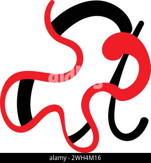 Alpha-Buchstabe stilisierter Vektor, Buchstabe des Alphabets, Vektor-Illustration EPS 10 Stock Vektor