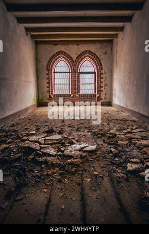 Verlassenes altes Haus irgendwo in Belgien. Stockfoto