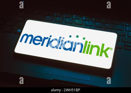 Brasilien. November 2023. In dieser Abbildung wird das MeridianLink-Logo auf einem Smartphone-Bildschirm angezeigt. Quelle: SOPA Images Limited/Alamy Live News Stockfoto