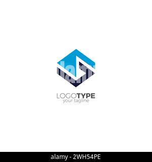 GS-Logo einfach. Logo des Buchstabens Stock Vektor