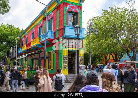 Cachafaz Caminito, La Boca, Buenos Aires, Argentinien, Montag, November 2023. Foto: David Rowland / One-Image.com Stockfoto