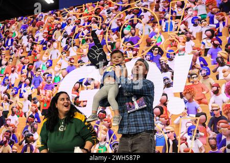 Las Vegas, NV, USA. Februar 2024. Allgemeine Fotos, die während des Super Bowl Experience von Mittwoch, 7. Februar bis Samstag, 10. Februar im Mandalay Bay Convention Center in Las Vegas, NV, aufgenommen wurden. Christopher Trim/CSM/Alamy Live News Stockfoto