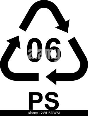 Recycling-Codes für alle Arten von Materialien Stock Vektor