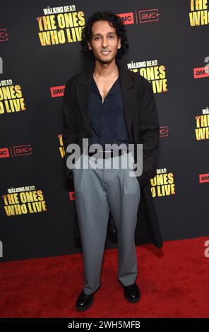 Los Angeles, USA. Februar 2024. Assad Zaman kam am 7. Februar 2024 zum Red Carpet Event „The Walking Dead: The Ones Who Live“ im Linwood Dunn Theater in Los Angeles, Kalifornien. © Lisa OConnor/AFF-USA.com Credit: AFF/Alamy Live News Stockfoto