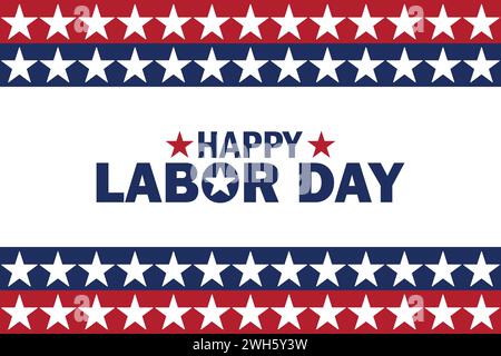 Happy Labor Day Vektor Vorlage Design Illustration. Geeignet für Grußkarten, Poster und Banner Stock Vektor