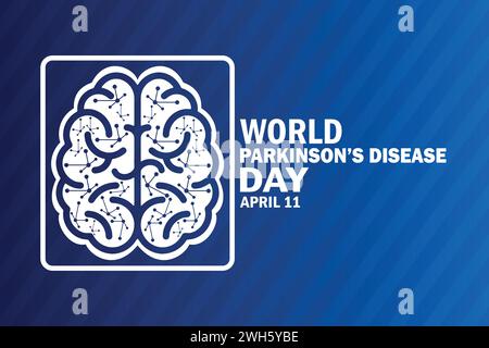 Welt-Parkinson-Tag-Vektor-Vorlage-Design-Illustration. April. Geeignet für Grußkarten, Poster und Banner Stock Vektor