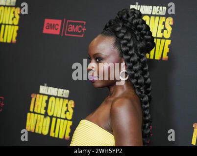 Los Angeles, USA. Februar 2024. Danai Gurira kommt im THE WALKING DEAD: THE ONES WHO LIVE Premiere am Mittwoch, 7. Februar 2024, im Linwood Dunn Theater in Los Angeles, KALIFORNIEN. (Foto: Sthanlee B. Mirador/SIPA USA) Credit: SIPA USA/Alamy Live News Stockfoto