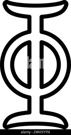 Symbol für phi, griechisch Stock Vektor