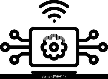 Symbol für ict, Informationen Stock Vektor