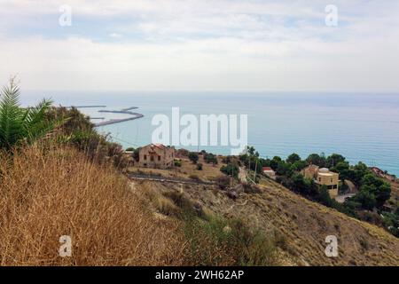 Blick auf die Straße von Rosolini, Sizilien Stockfoto