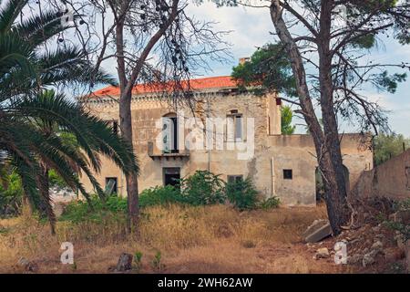 Blick auf die Straße von Rosolini, Sizilien Stockfoto