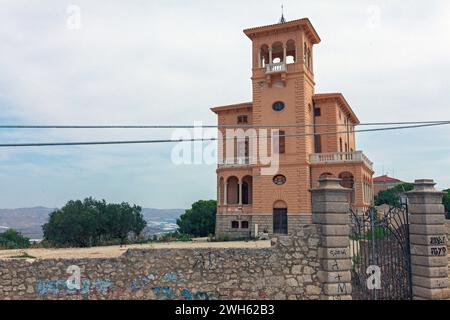 Blick auf die Straße von Rosolini, Sizilien Stockfoto