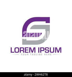 CS Letter Logo-Design. Einzigartiges und professionelles CS SC-Logo-Design. Stock Vektor