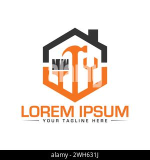 Design Mit Logo Für Die Konstruktion. Stock Vektor