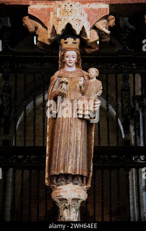 Toro, Colegiata de Santa Maria la Mayor, Portico de la Majestad (gotisches 13. Jahrhundert). Provinz Zamora, Castilla y Leon, Spanien. Stockfoto