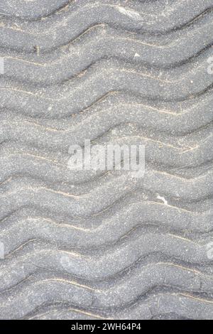 Strukturierte und gefräste Oberfläche aus Gummi Stockfoto