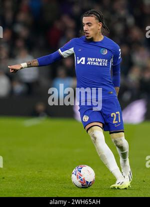 Birmingham, Großbritannien. Februar 2024. Malo Gusto aus Chelsea während des FA Cup Spiels im Villa Park, Birmingham. Der Bildnachweis sollte lauten: Andrew Yates/Sportimage Credit: Sportimage Ltd/Alamy Live News Stockfoto