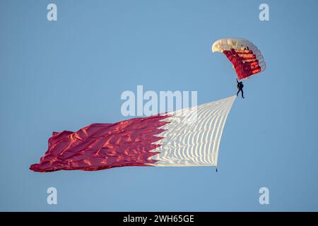 Fallschirmspringen Team Lekhwiya Forces Katara Events AFC Cup 2023 Stockfoto