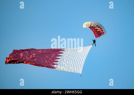Fallschirmspringen Team Lekhwiya Forces Katara Events AFC Cup 2023 Stockfoto