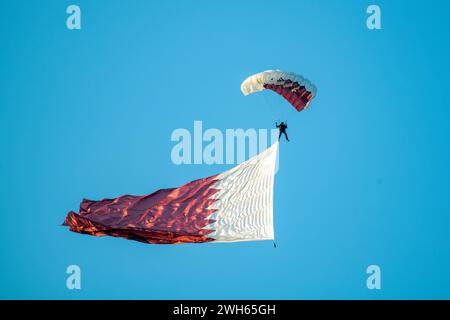 Fallschirmspringen Team Lekhwiya Forces Katara Events AFC Cup 2023 Stockfoto