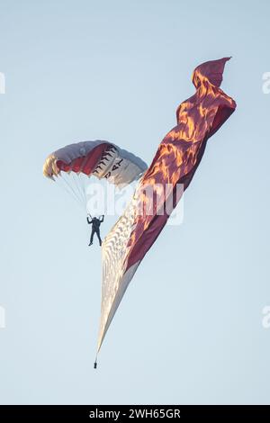 Fallschirmspringen Team Lekhwiya Forces Katara Events AFC Cup 2023 Stockfoto