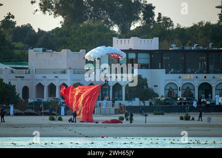 Fallschirmspringen Team Lekhwiya Forces Katara Events AFC Cup 2023 Stockfoto