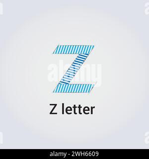 Z Letter Icon Design einzelne isolierte Logo Design Marke Corporate Identity verschiedene Farben editierbare Vorlage Vektor Monogramm Emblem Illustration Marke Stock Vektor