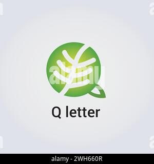 Q Buchstabe Icon Design Single isoliertes Logo Design Marke Corporate Identity verschiedene Farben editierbare Vorlage Vektor Monogramm Emblem Illustration Marke Stock Vektor