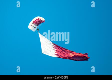 Fallschirmspringen Team Lekhwiya Forces Katara Events AFC Cup 2023 Stockfoto