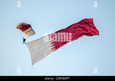 Fallschirmspringen Team Lekhwiya Forces Katara Events AFC Cup 2023 Stockfoto