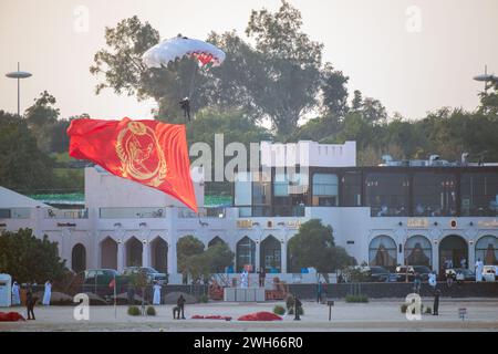 Fallschirmspringen Team Lekhwiya Forces Katara Events AFC Cup 2023 Stockfoto