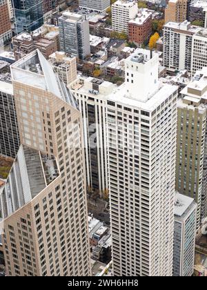 Blick auf die Innenstadt von Chicago von der Aussichtsplattform 360 Stockfoto