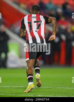 London, Großbritannien. Februar 2024 - Brentford gegen Manchester City - Premier League - Gtech Community Stadium. Brentfords Ivan Toney in Aktion. Bildnachweis: Mark Pain / Alamy Live News Stockfoto