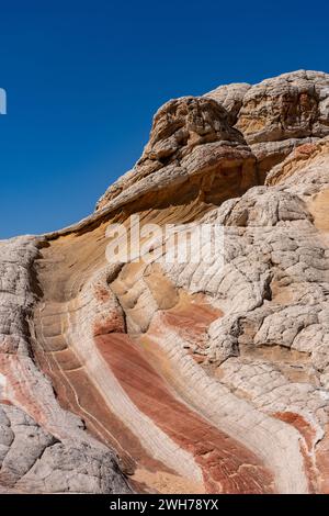 Detail des Lollipop Rock im White Pocket Recreation Area, Vermilion Cliffs National Monument, Arizona. Stockfoto