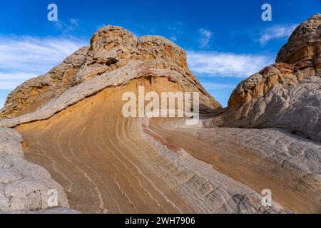 Detail des Lollipop Rock im White Pocket Recreation Area, Vermilion Cliffs National Monument, Arizona. Stockfoto