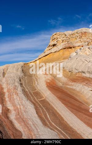 Detail des Lollipop Rock im White Pocket Recreation Area, Vermilion Cliffs National Monument, Arizona. Stockfoto