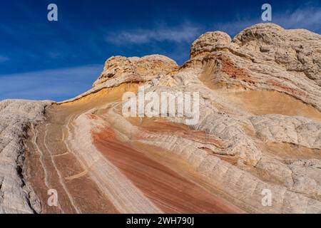 Detail des Lollipop Rock im White Pocket Recreation Area, Vermilion Cliffs National Monument, Arizona. Stockfoto