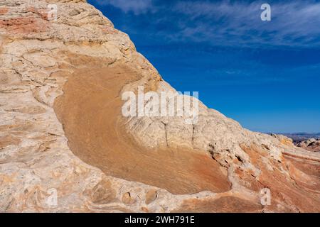 Detail des Lollipop Rock im White Pocket Recreation Area, Vermilion Cliffs National Monument, Arizona. Stockfoto