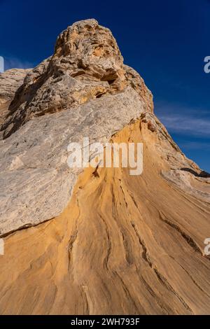 Detail des Lollipop Rock im White Pocket Recreation Area, Vermilion Cliffs National Monument, Arizona. Stockfoto