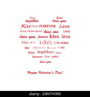 Valentinstag-Grußkarte Stock Vektor