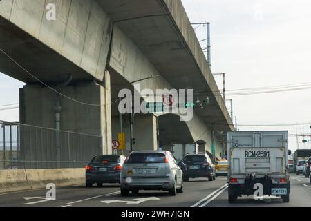 Taipeh, Taiwan-10. Oktober 2023: Transport in den Straßen Taiwans Stockfoto