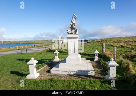 Statue von St. George, die italienische Kapelle, Orkney, Großbritannien Stockfoto