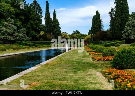 Französische Gärten im Independence Park, Rosario City, Santa Fe, Argentinien Stockfoto