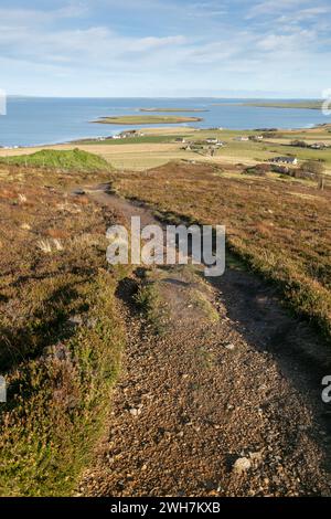 Blick vom Cuween Hill nach Norden. Orkney, Großbritannien Stockfoto